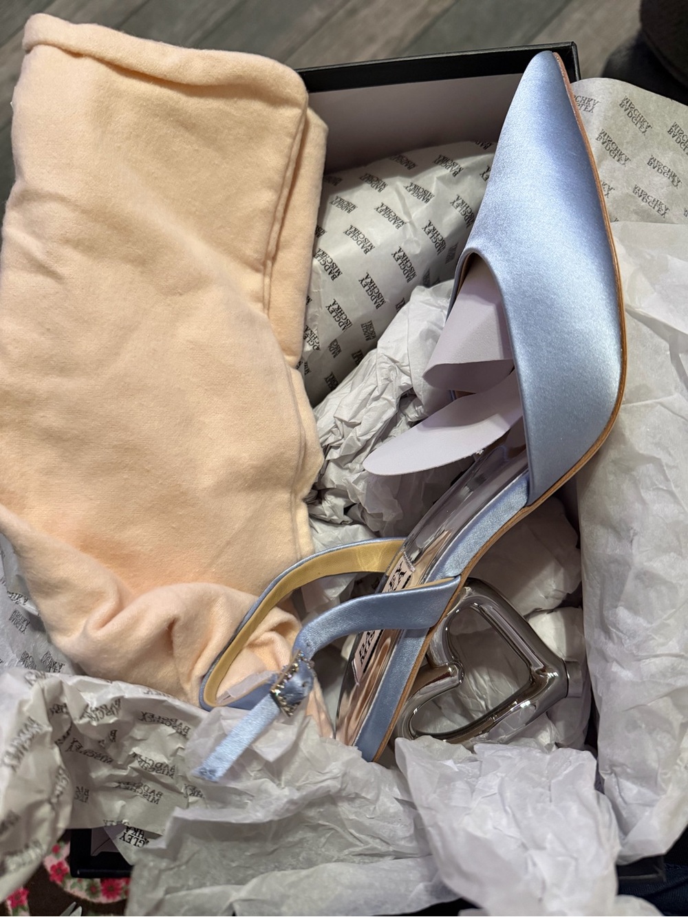 NIB Badgley Mischka Lucille Slingback Pump, Azure Blue - Picture 2 of 3
